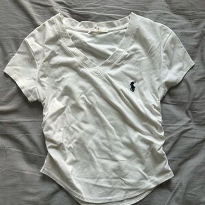 Polo by Ralph Lauren Women's White V-Neck Tee